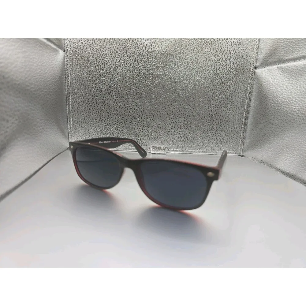 Marc Hunter 7924 Shiny Black & Red Tortoise Men’s Square Sunglasses 55-17-140